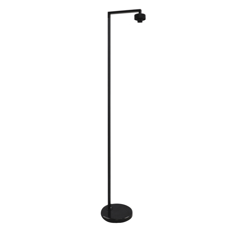 Aluminium vloerlamp zonder kap zwart, Rika