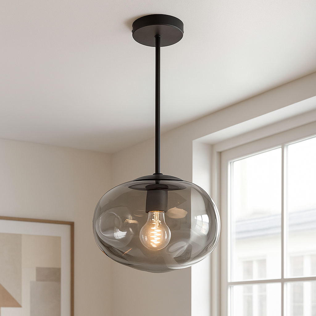 Design hanglamp grijs, Evita
