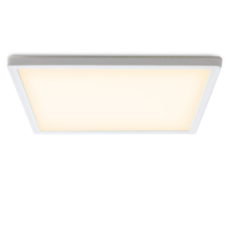 Witte plafonnière Shona, vierkant, 3-staps dimbaar, 22w, 3000K LED