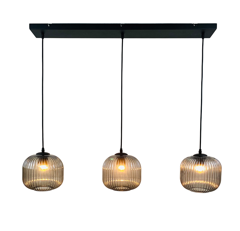 Retro hanglamp grijs, Charlois