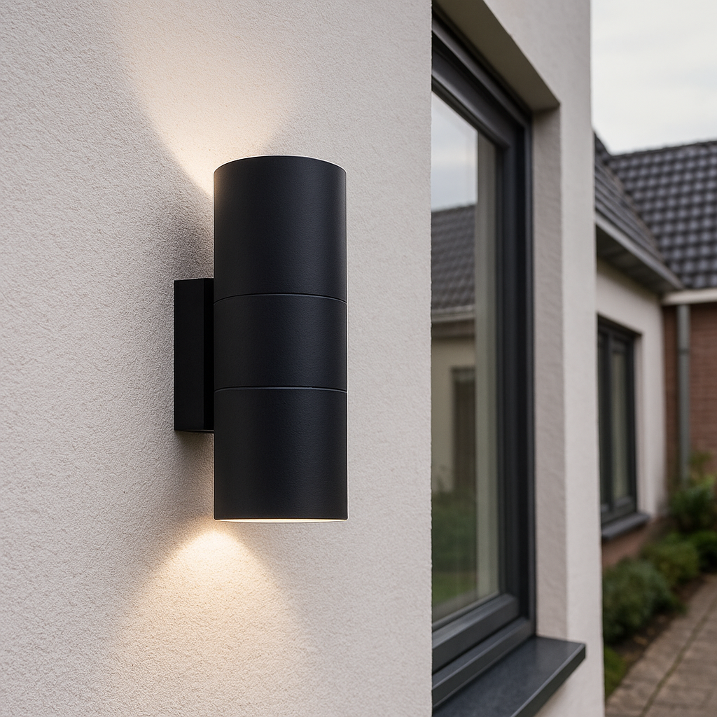 Up-down lighter Pedro - mat zwart