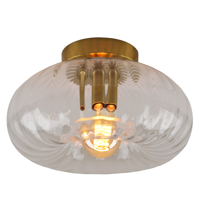 Retro plafondlamp transparant, Diane