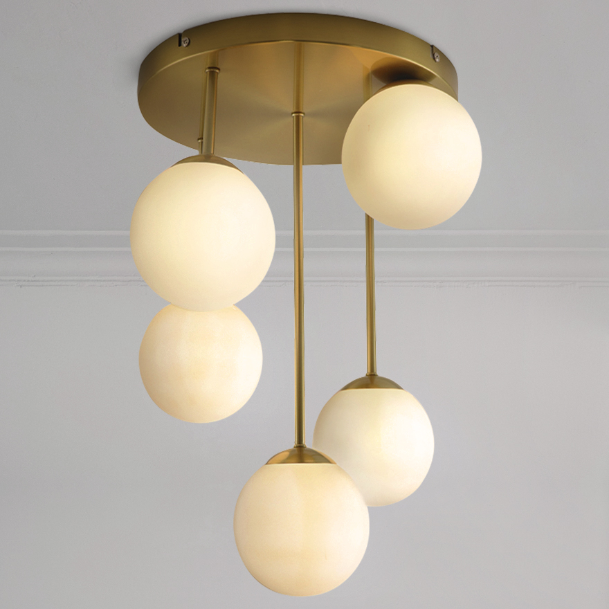 Design plafondlamp messing, Stacy