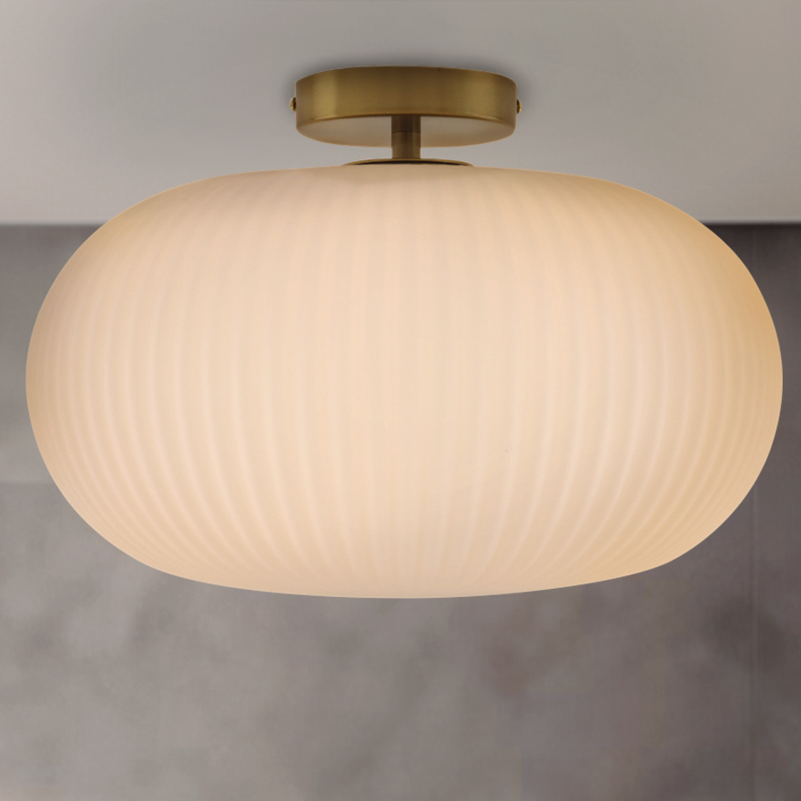 Design badkamer plafondlamp wit, Elliot, IP44