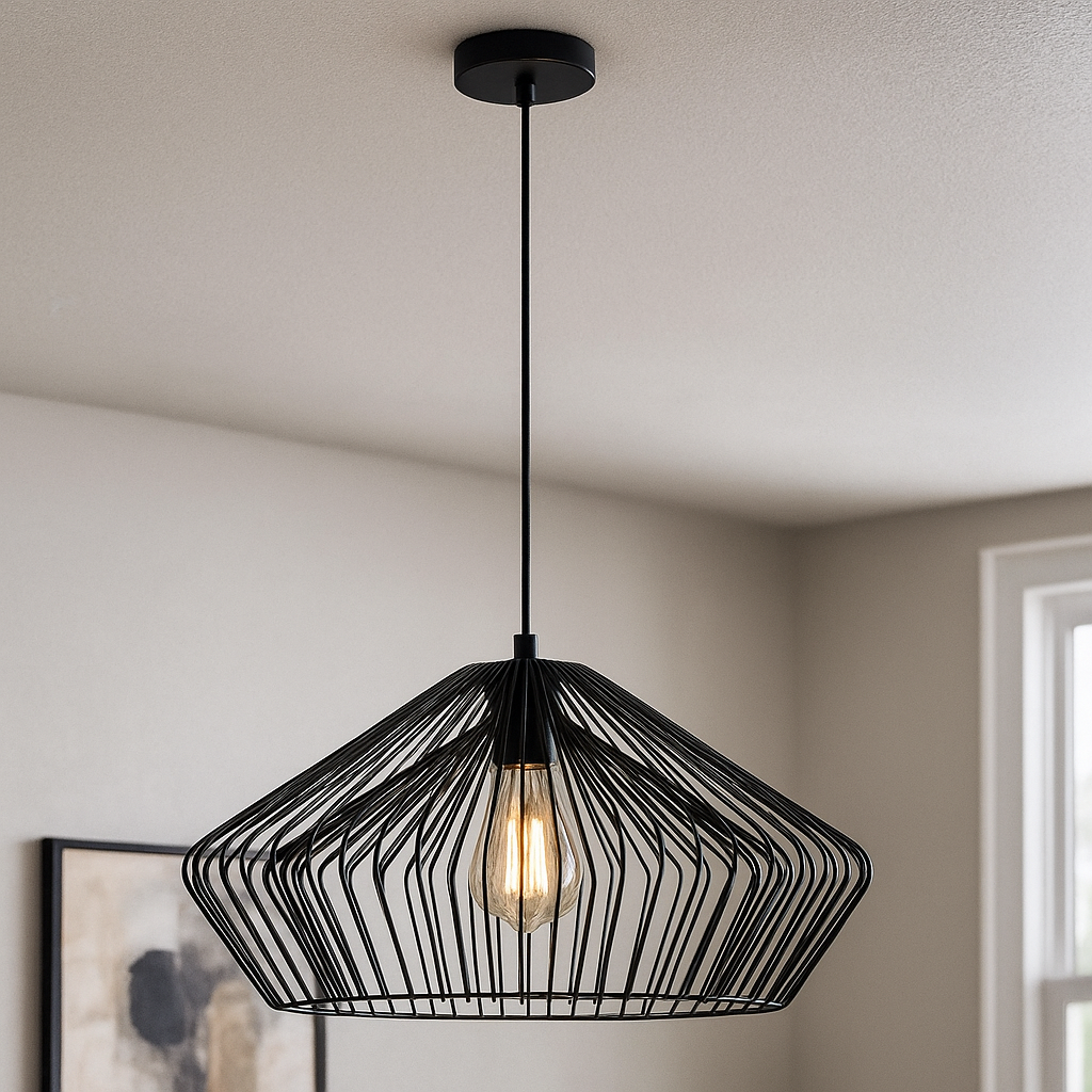 Industriële hanglamp zwart, Matti