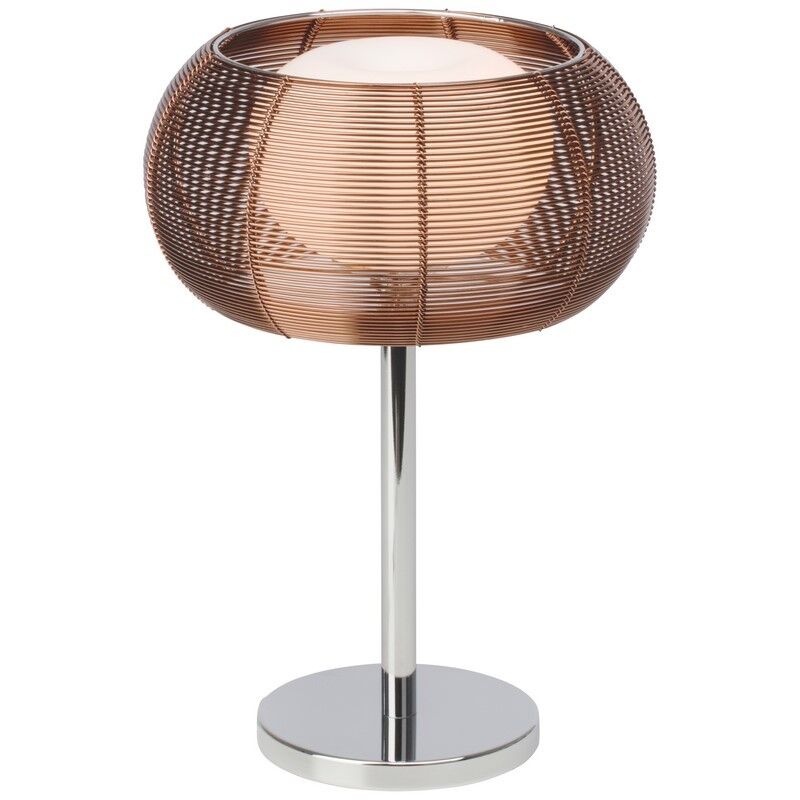 Moderne tafellamp brons, Amela, met schakelaar