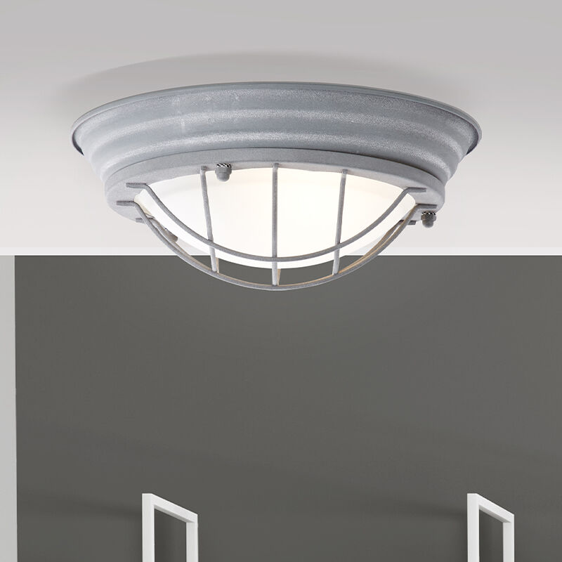 Industriële wandlamp grijs, Aoife