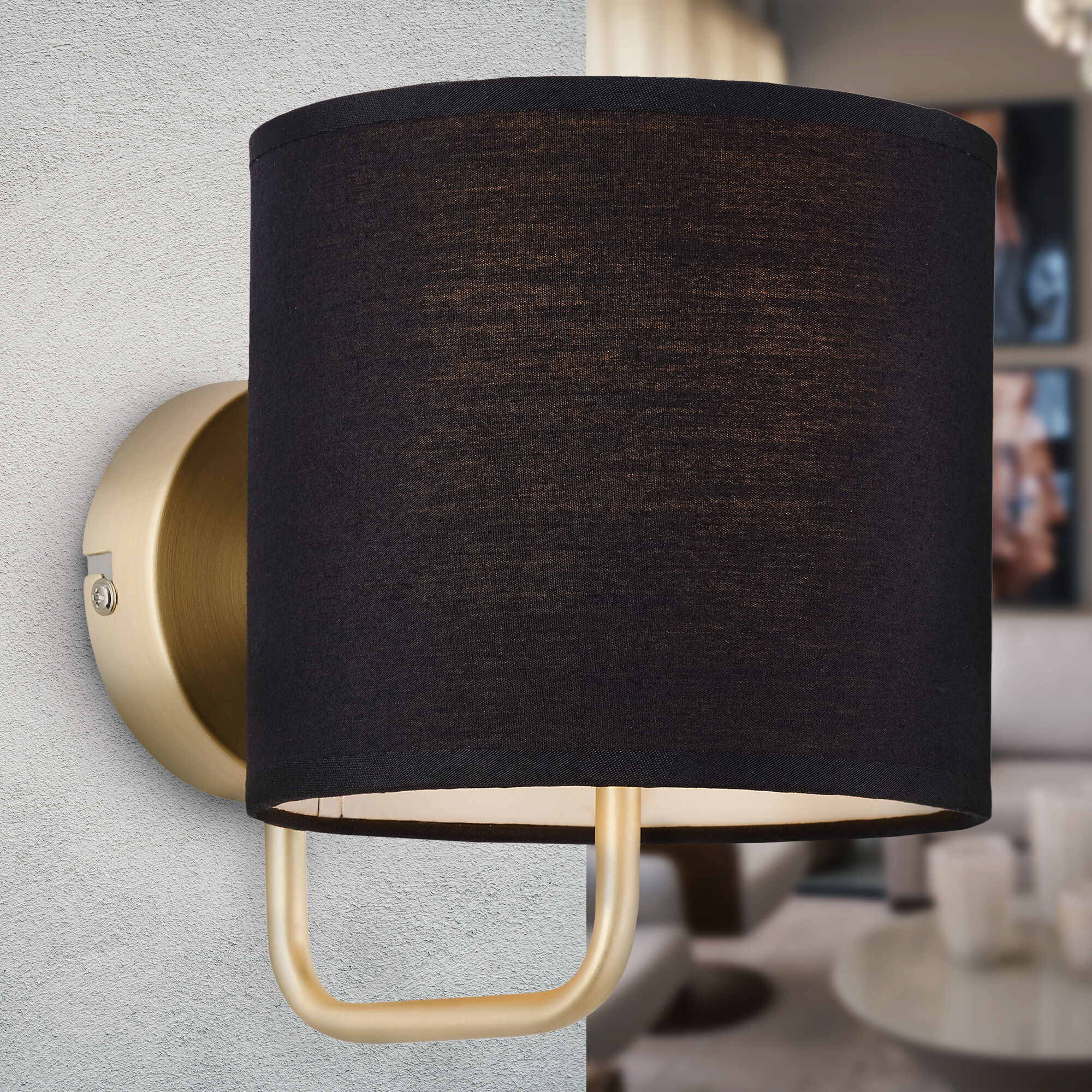 Moderne wandlamp zwart, Merinde