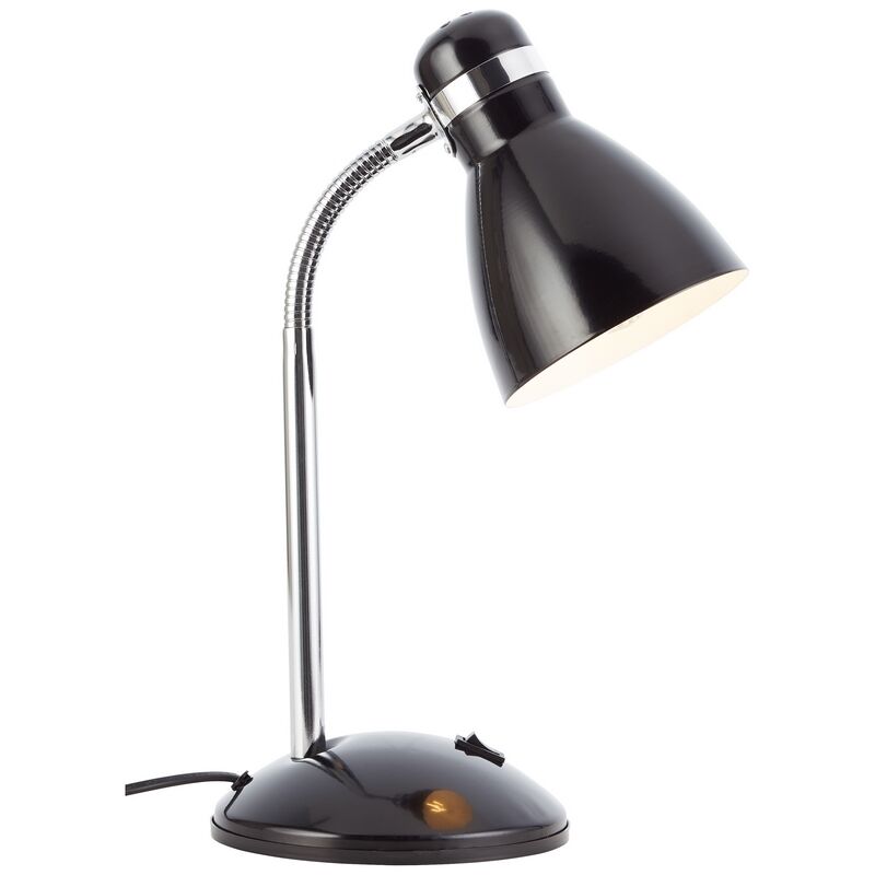 Kunststof bureaulamp zwart, Santana, met schakelaar