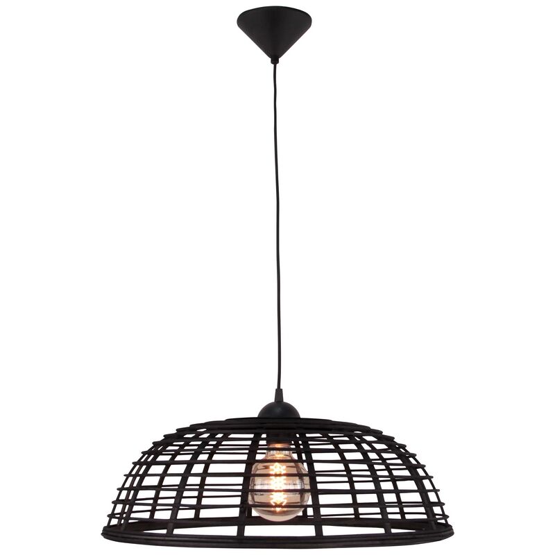 Landelijke hanglamp Deacon, Hout