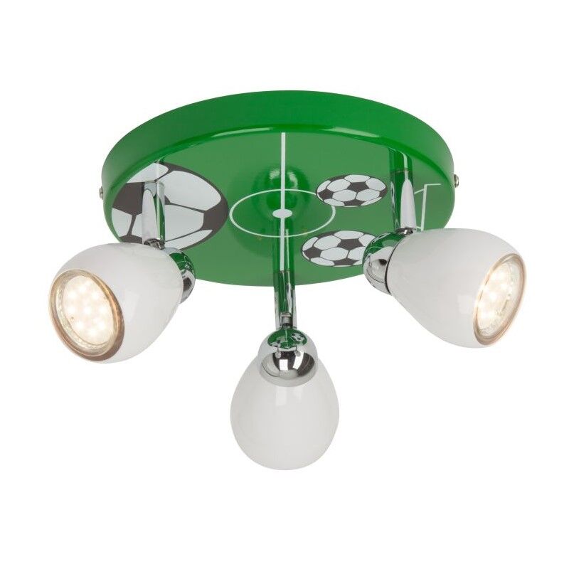 Voetbal plafondspot Carsten, Groen, Wit