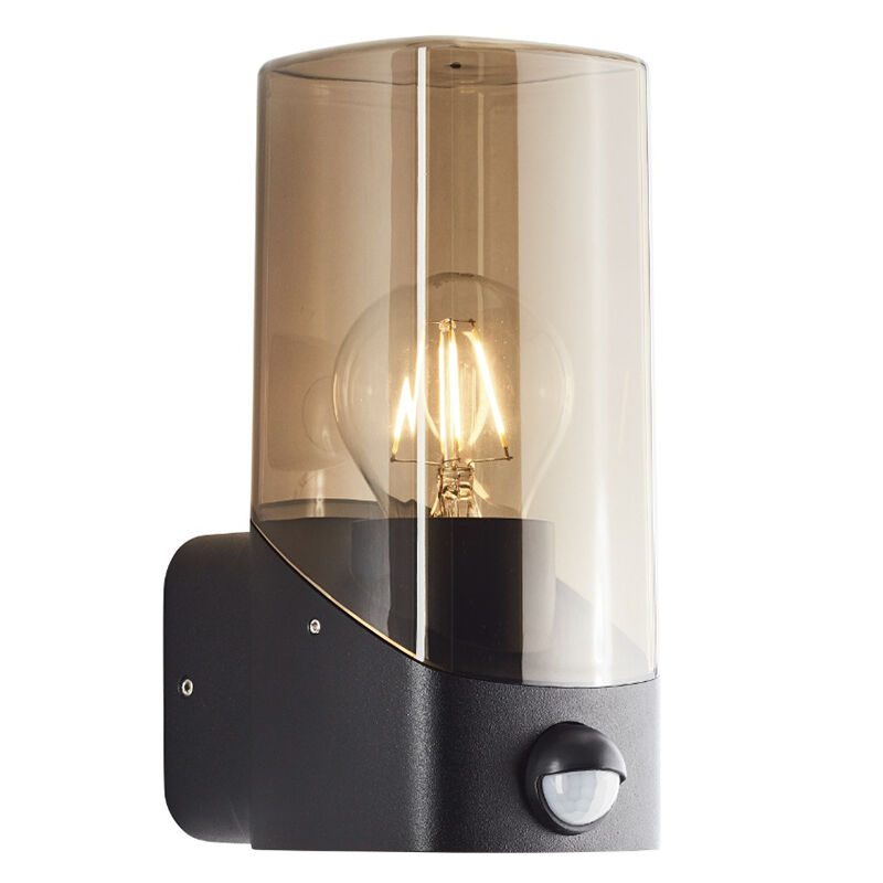 Moderne buiten wandlamp met bewegingssensor grijs, Klasina, IP44