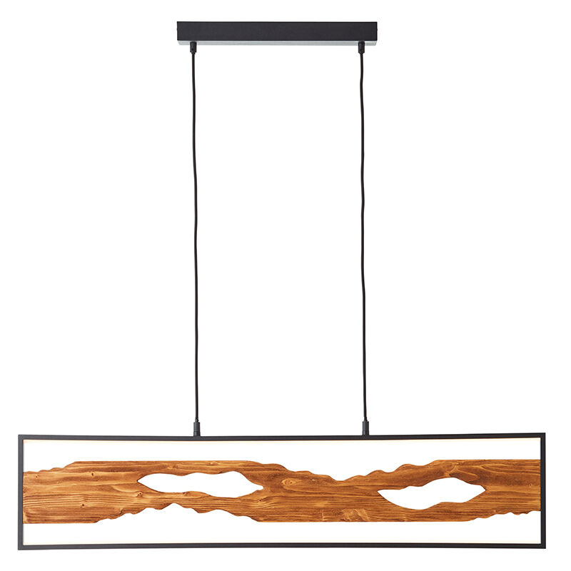 Landelijke eettafel hanglamp bruin, Raynor, 20W, 3000K LED
