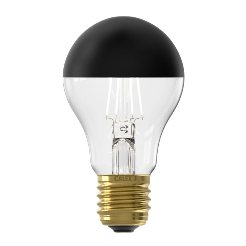 Dimbare Calex E27 kopspiegel LED lamp zwart, 4W, 1800K