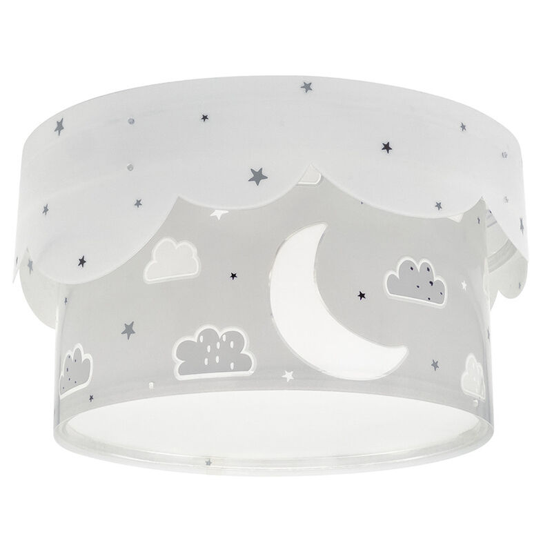 Grijze kinderkamer plafondlamp kunststof, Dromenland