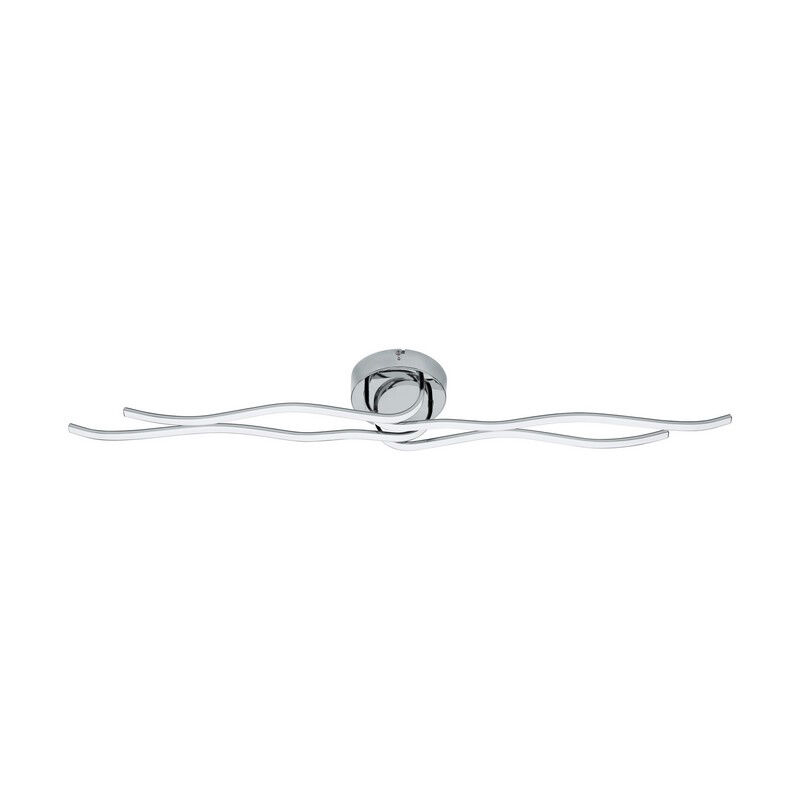 Chromen moderne plafondlamp kunststof, Therese, 40W, 3000K LED
