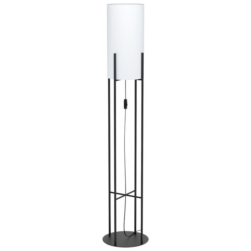 Zwarte retro vloerlamp, Patty, staal