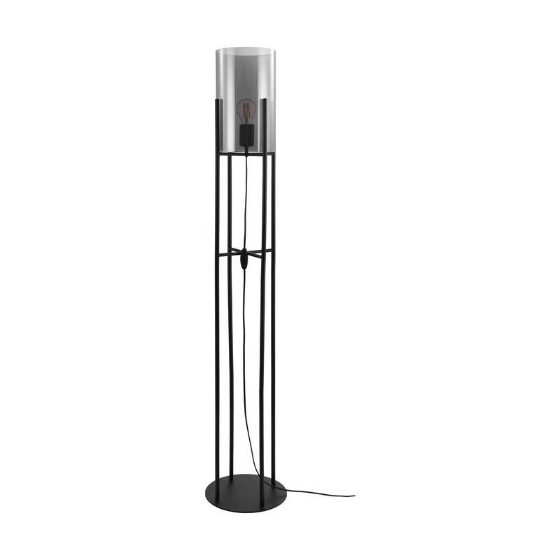 Zwarte retro vloerlamp, Patty, staal