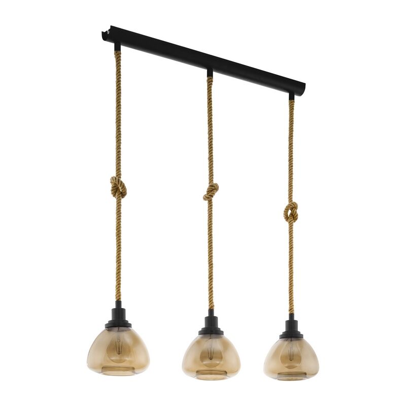 Zwarte industriële hanglamp staal, Simeon