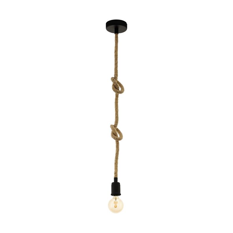Zwarte industriële hanglamp staal, Simeon