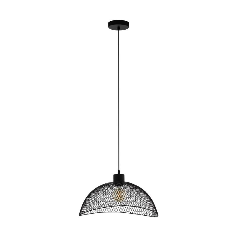 Zwarte industriële hanglamp staal, Ritish