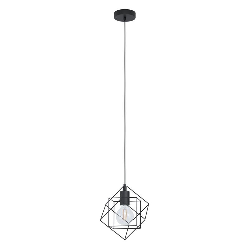 Zwarte industriële hanglamp staal, Aemilius