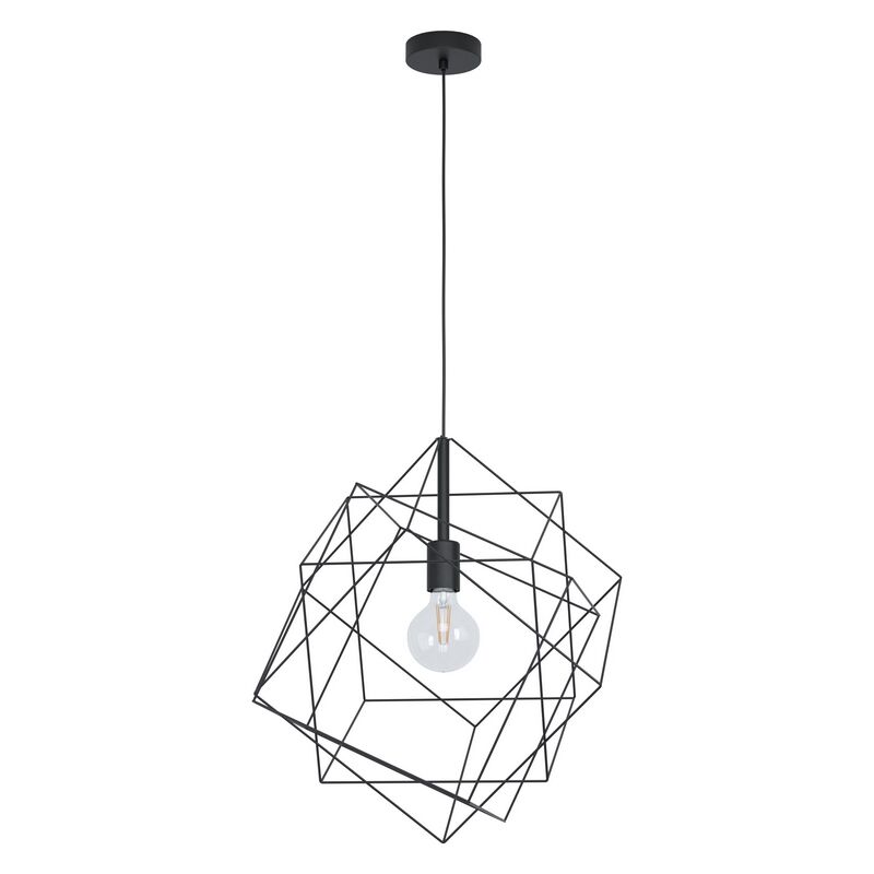 Zwarte industriële hanglamp staal, Aemilius