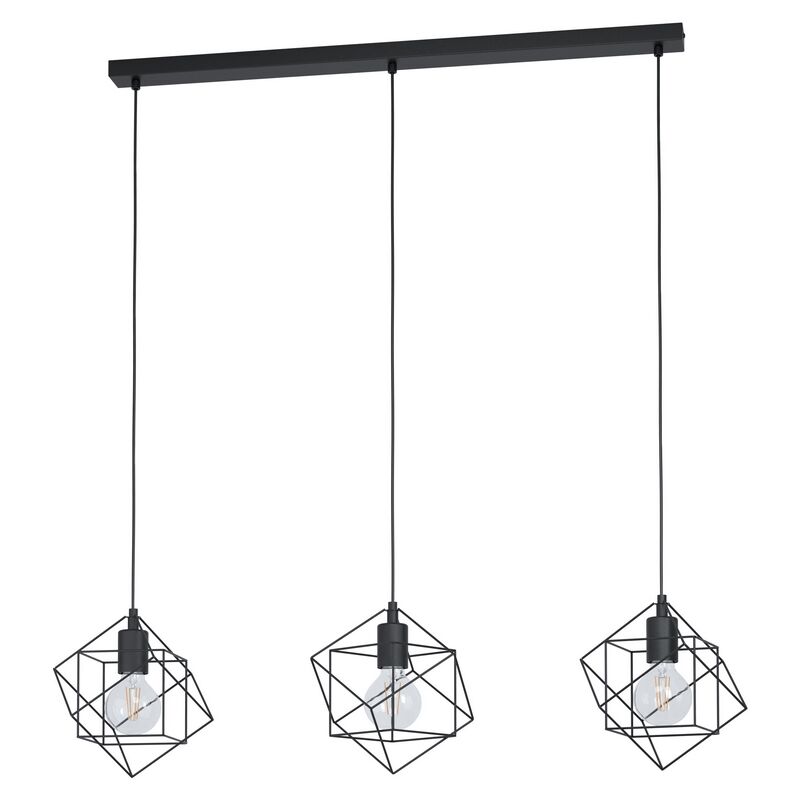 Zwarte industriële hanglamp staal, Aemilius