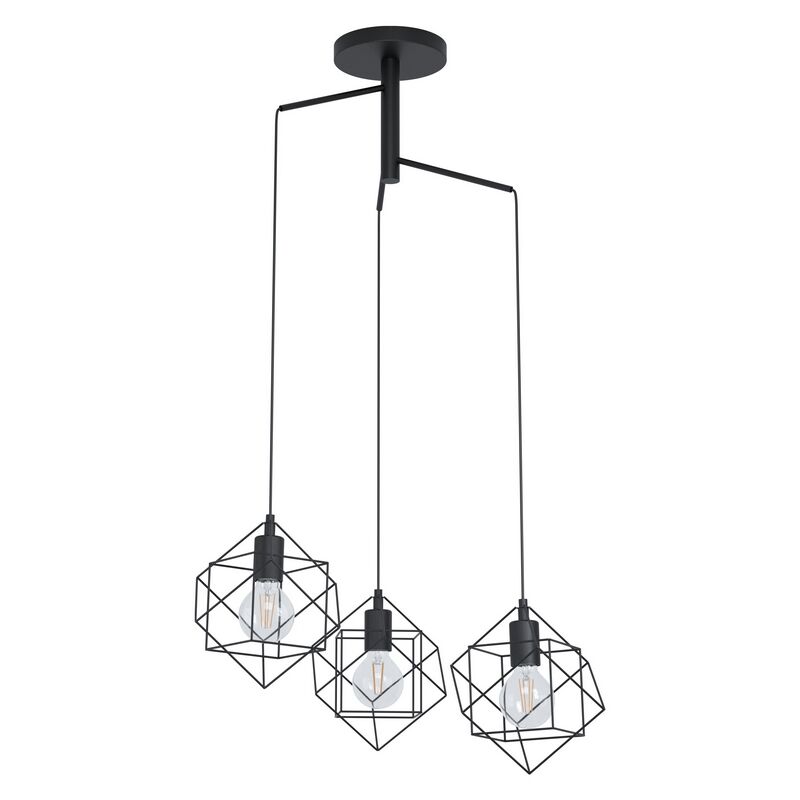 Zwarte industriële hanglamp staal, Aemilius