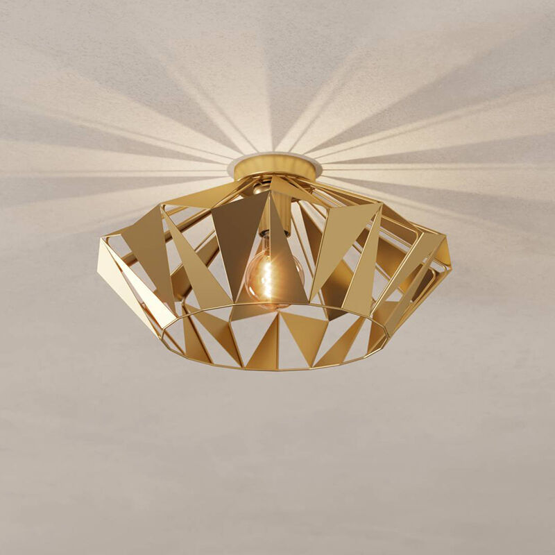 Gouden design plafonnière staal, Charmain