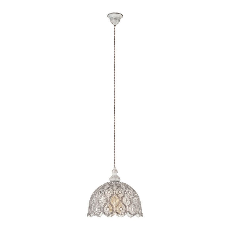 Witte oosterse hanglamp staal, Abdelrahman