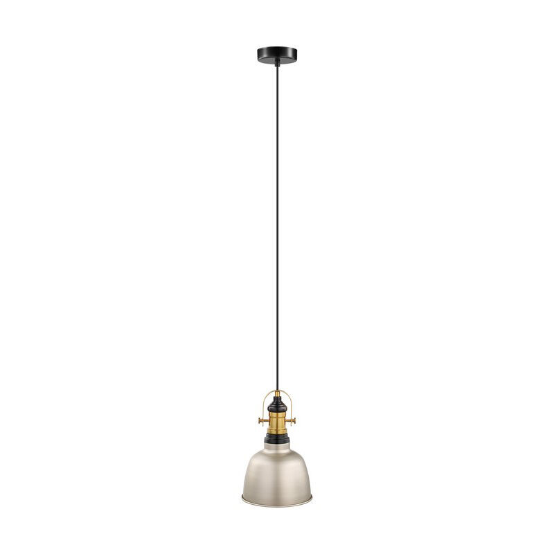 Nikkelen retro hanglamp metaal, Alain