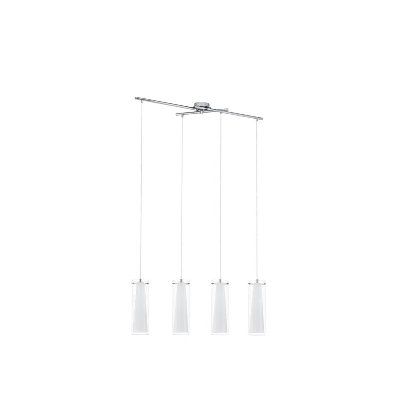 Chromen moderne hanglamp glas, Barceno