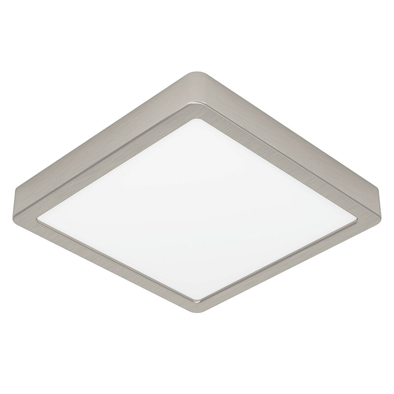 Nikkelen plafonnière kunststof, Geraldo, 17W, 3000K LED