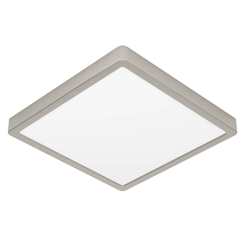 Nikkelen plafonnière kunststof, Geraldo, 20,5W, 3000K LED