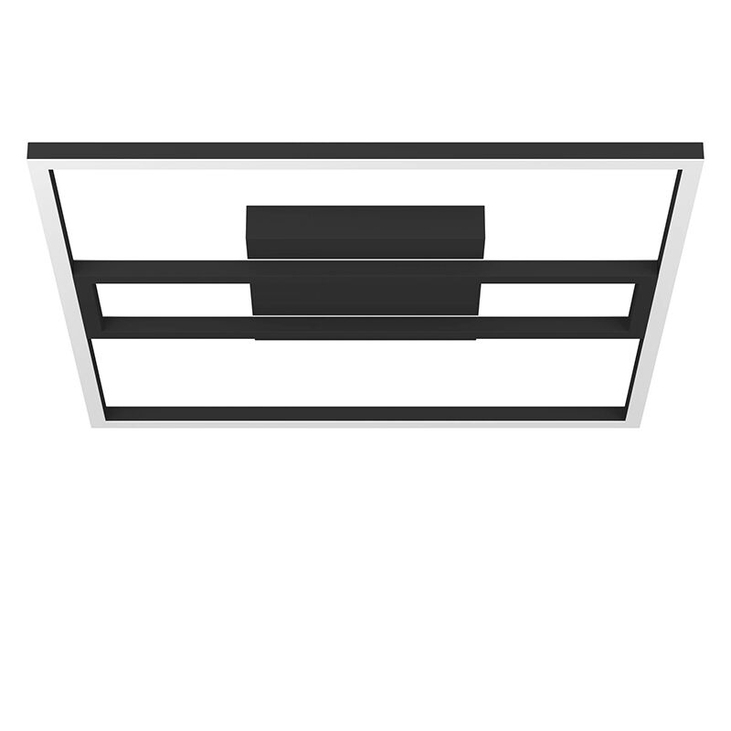 Zwarte moderne smart plafondlamp aluminium, Cecilia, 21W, warm tot koud wit verstelbare LED