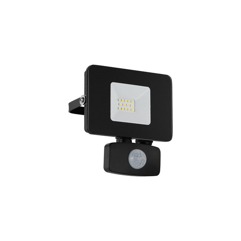 Zwarte buiten wandlamp met bewegingssensor aluminium, Joey, IP44