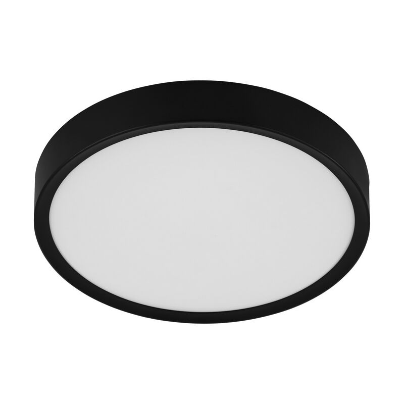 Zwarte moderne plafonniere, Jouk, kunststof, 16w 3000K (warm wit) LED