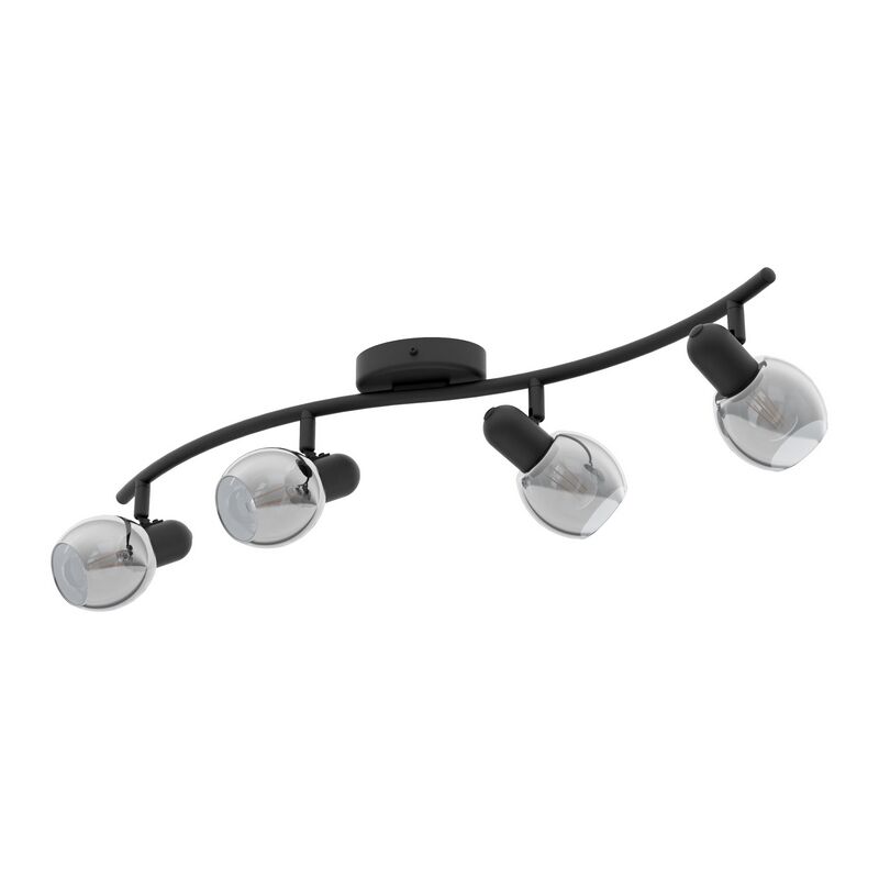 Zwarte design plafondspot, Ritchy, staal