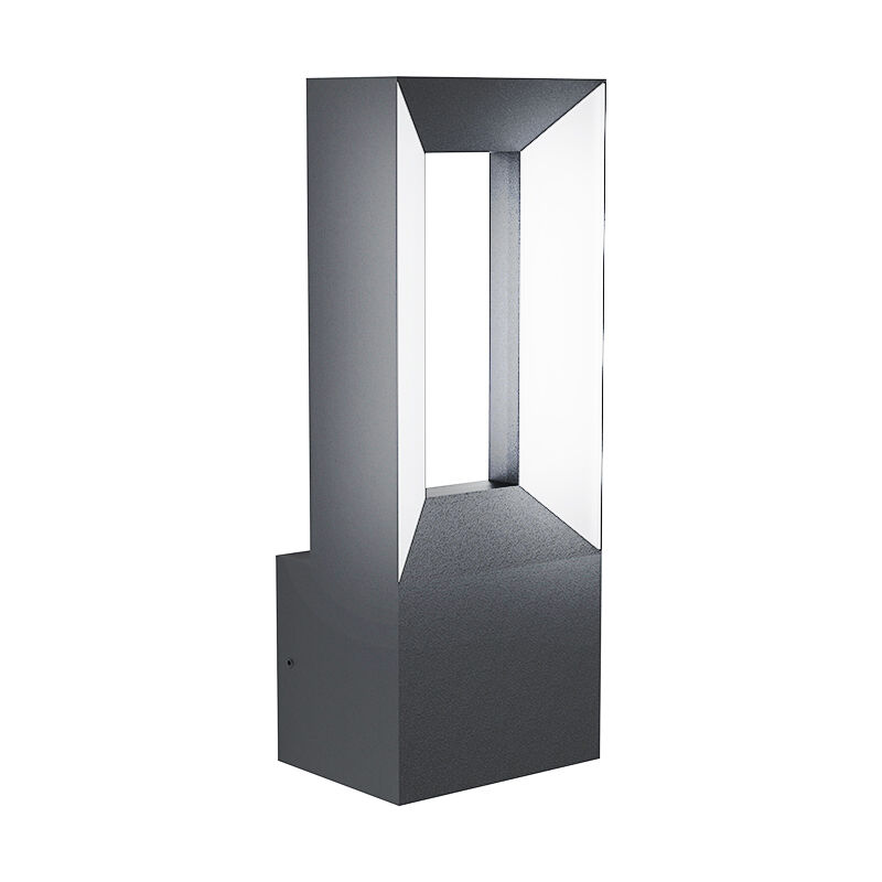 Zwarte moderne buitenlamp, Larisa, aluminium, 5w 3000K (warm wit) LED