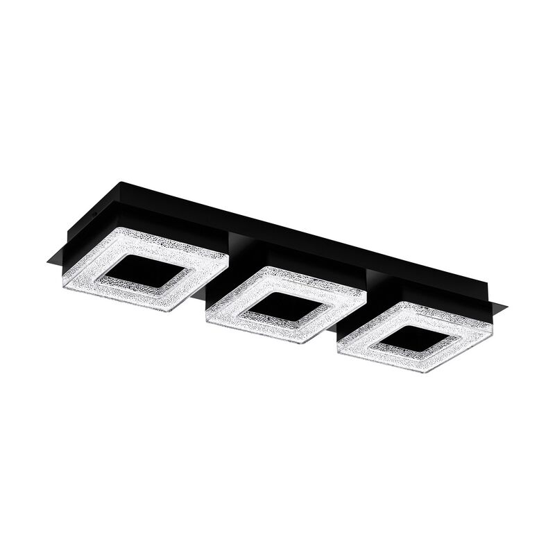 Zwarte design plafonnière staal, Arjo, 4W, 3000K LED