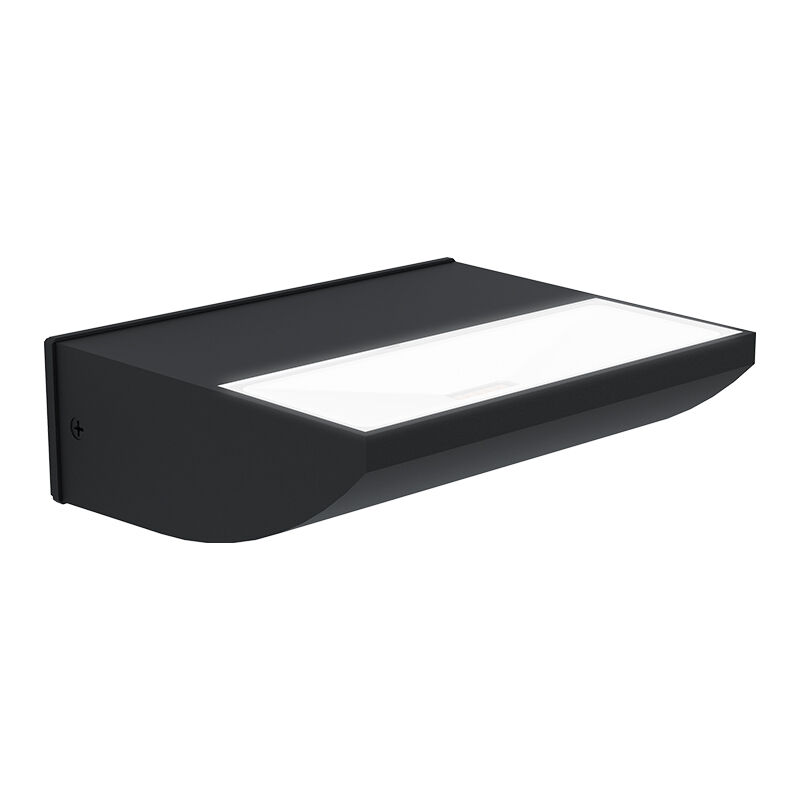 Zwarte moderne buitenlamp, Samuel, aluminium, 10,5w 3000K (warm wit) LED