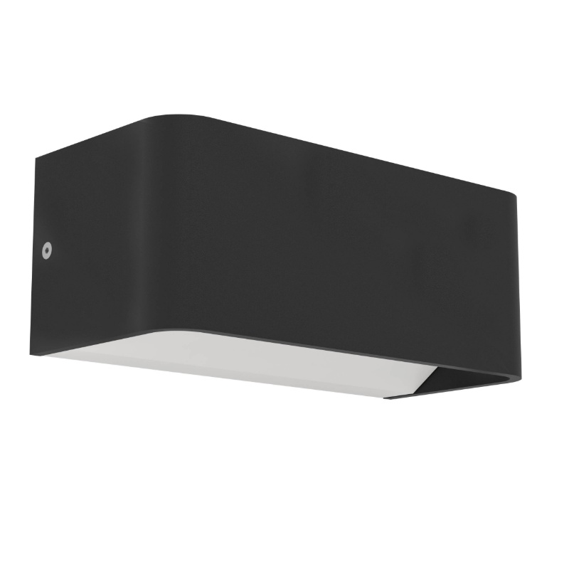 Zwarte moderne smart wandlamp aluminium, Tjalle, 10W, RGBW LED, IP54