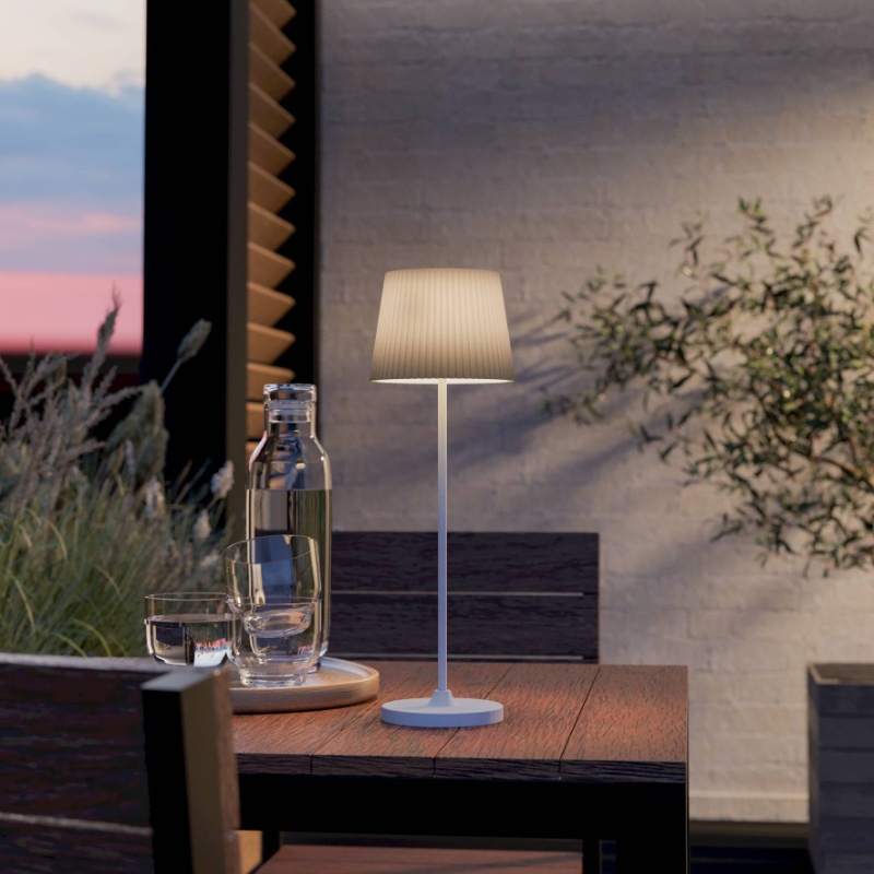Groene moderne tafellamp stof, Latif, 2W, LED verstelbare lichtkleur, met touchdimmer
