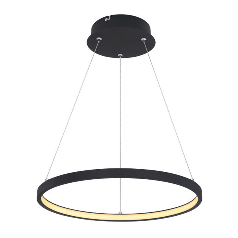 Zwarte hanglamp Jeana, metaal, modern, geïntegreerd LED