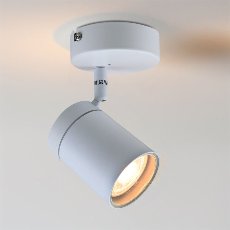 Witte plafondspot Ciara, aluminium, modern, IP44