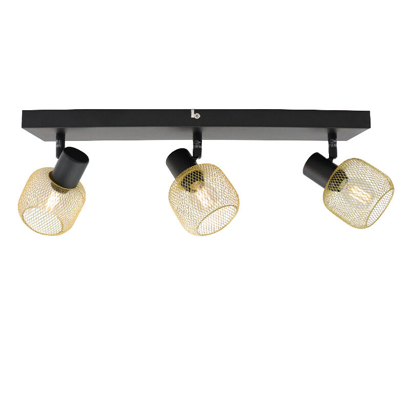 Gouden plafondspot Emado, aluminium, industrieel, 3L