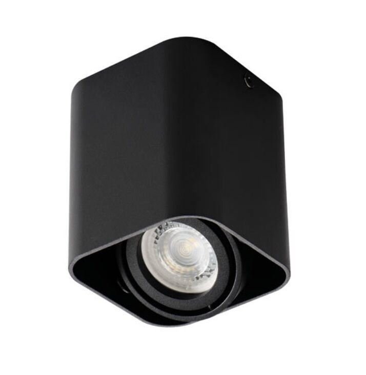 Moderne opbouwspot zwart, Bera