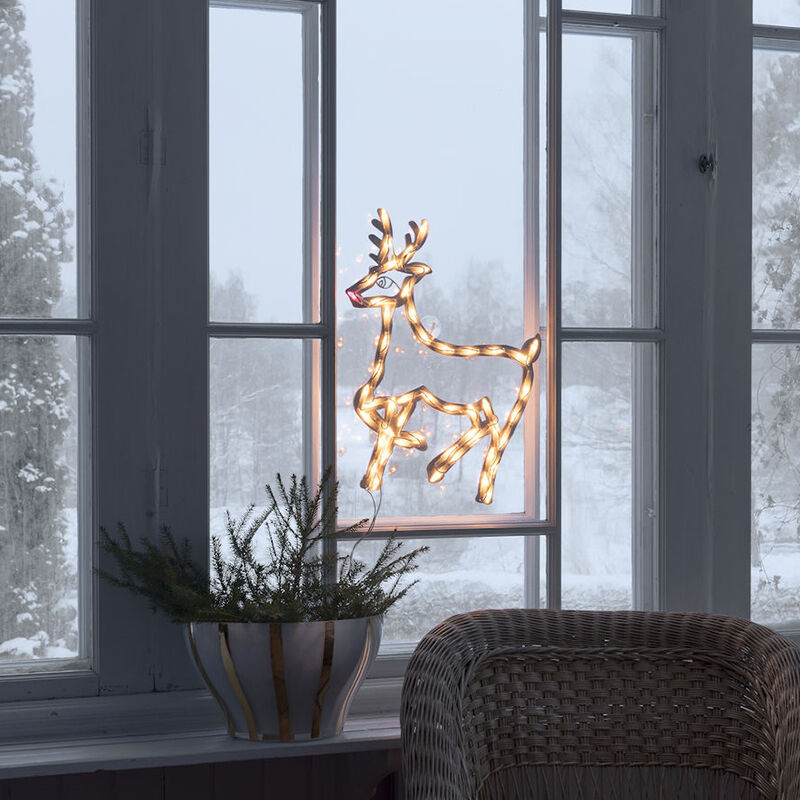 LED Kerst Rendier, dubbelzijdig verlicht met 50 leds