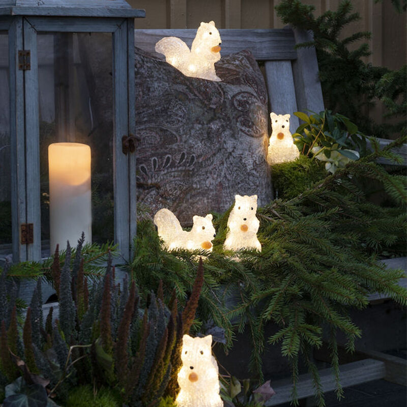 5 LED Eekhoorntjes, voor binnen en buiten